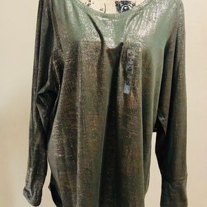 Green with gold shimmer